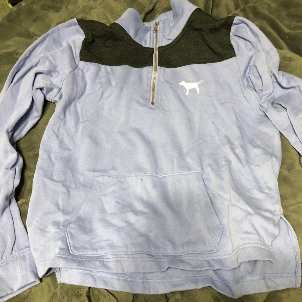 VS PINK periwinkle quarter zip! Never worn!